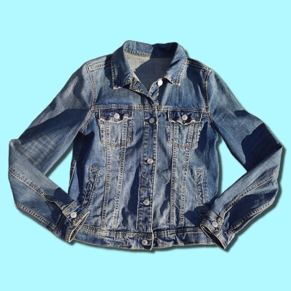 Beaded Boho Upcycled Denim Embellished Jean Jacket Womens S Hippie Festival - Picture 7 of 11